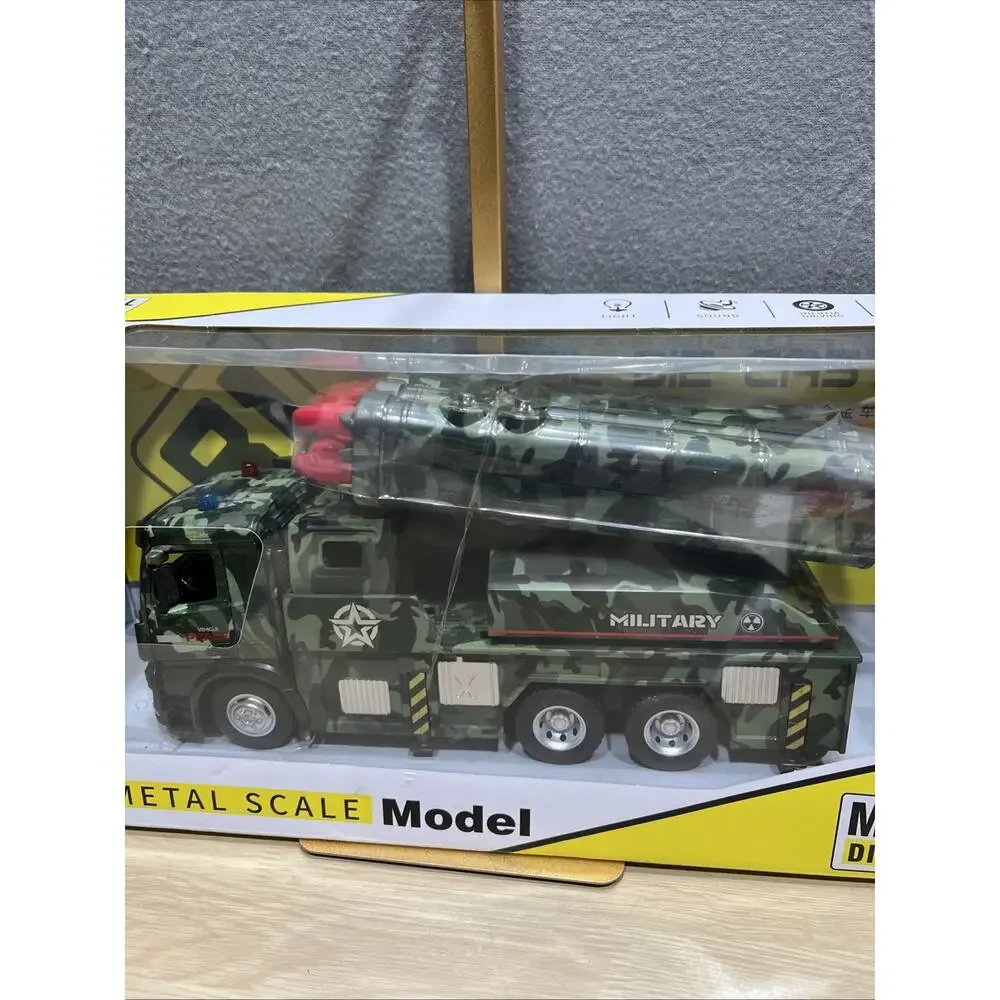 Die-Cast Metal Military Missile Launcher Toy Truck Battery Powered